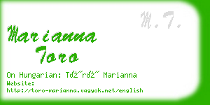 marianna toro business card